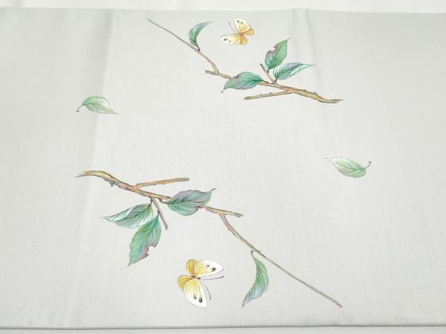 平和屋本店□極上 太鼓柄袋帯 手描き 猫 蝶 引箔 逸品 CYAA2388s5