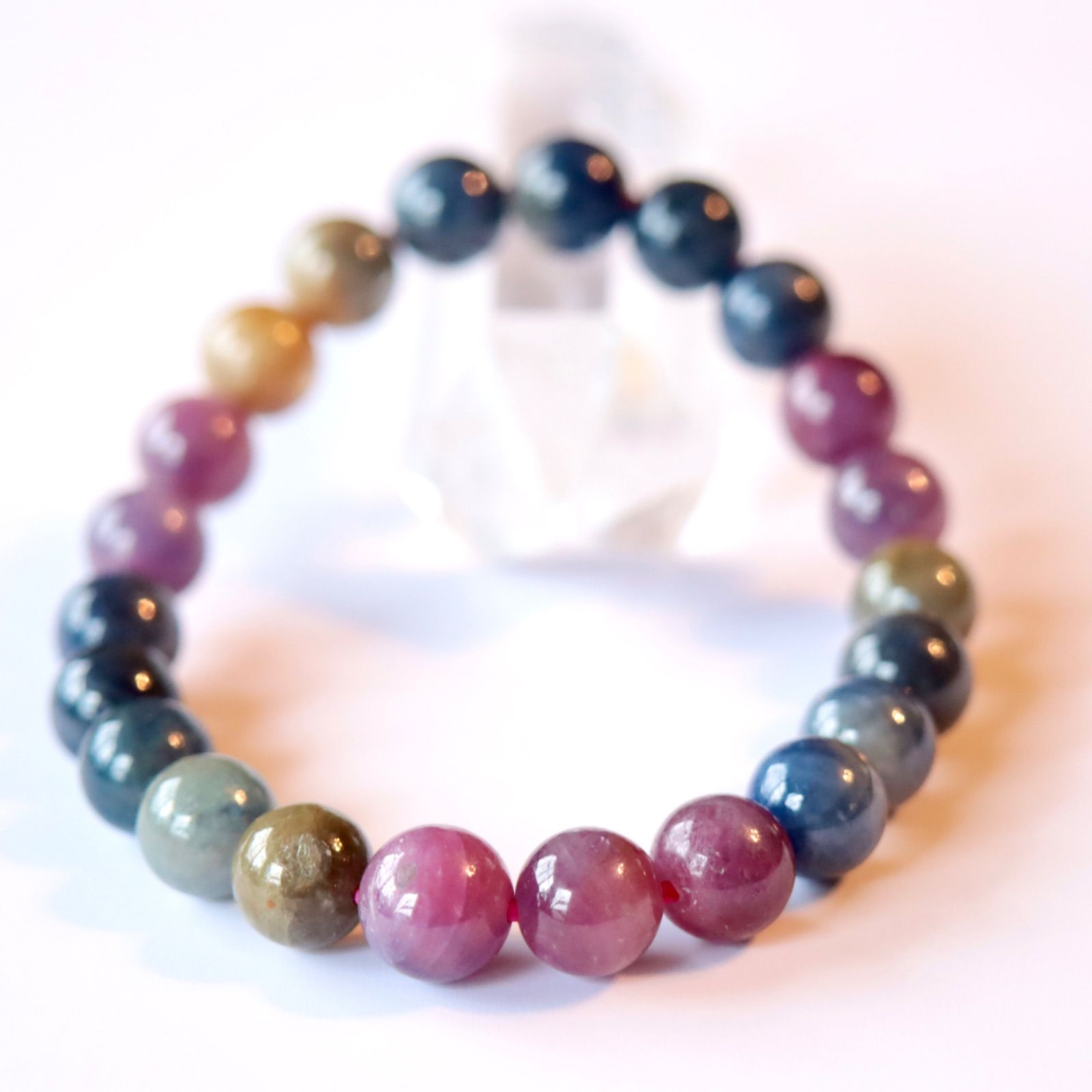 ミャンマー産 上ミックスサファイア ブレスレット B1022-09