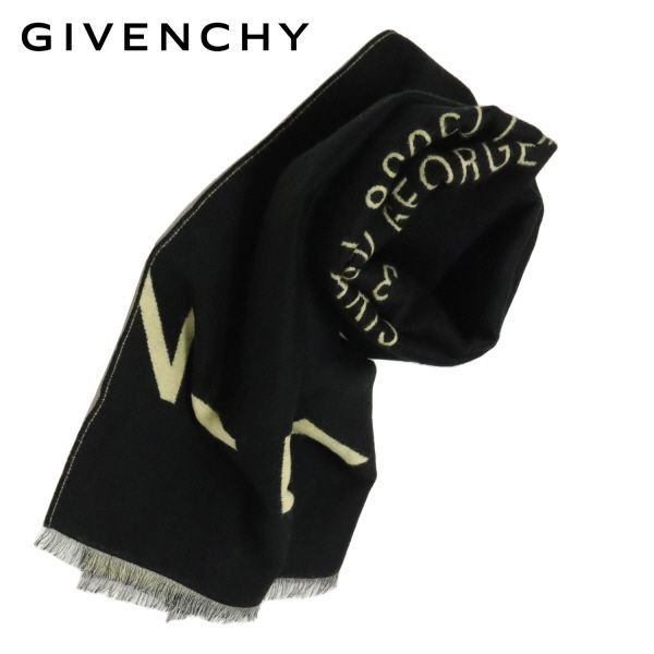GIVENCHY ロゴマフラーGV3518J4546 1 BLACK/WHITE ジバンシィ GIVENCHY マフラー GV3518 J4546 3 ロゴ デザイン