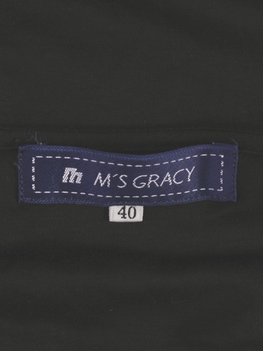 美品 M'S GRACY エムズグレイシー 総透かし刺繍チュニックリボン