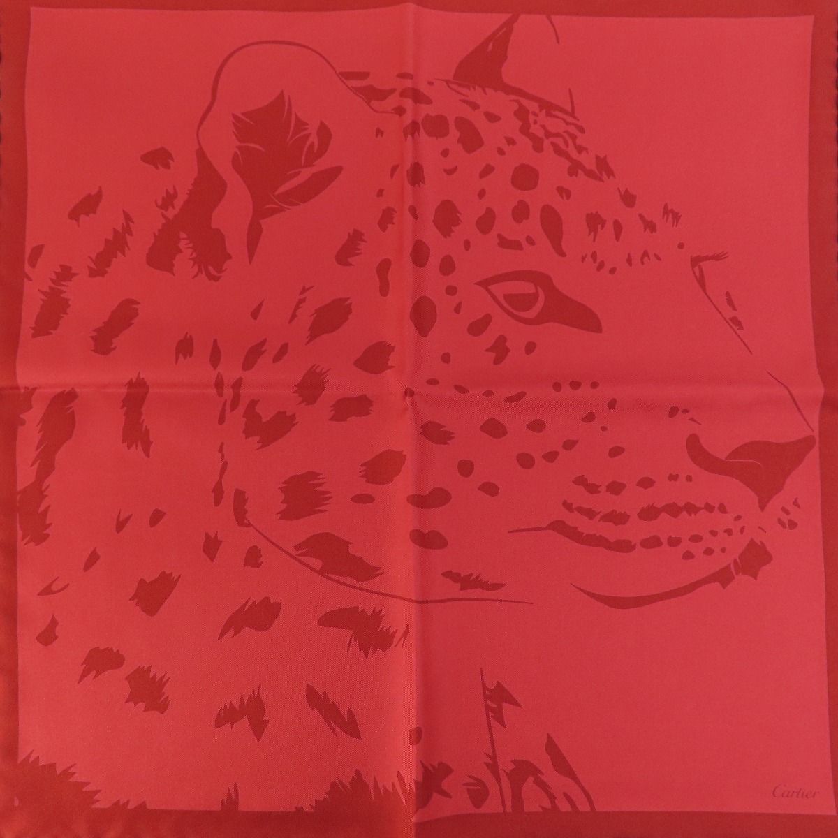 CARTIER カルティエ ヒョウ柄 スカーフ シルク レディース - メルカリ