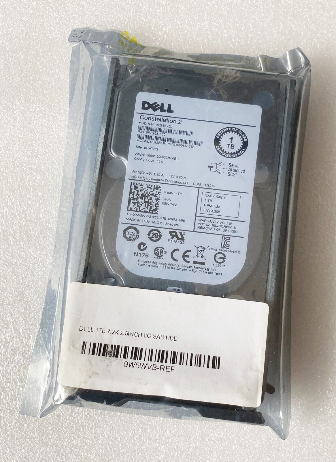 Seagate Constellation.2 1TB ST91000640SS 6G SAS 7.2K 2.5 Dell PowerEdge Server