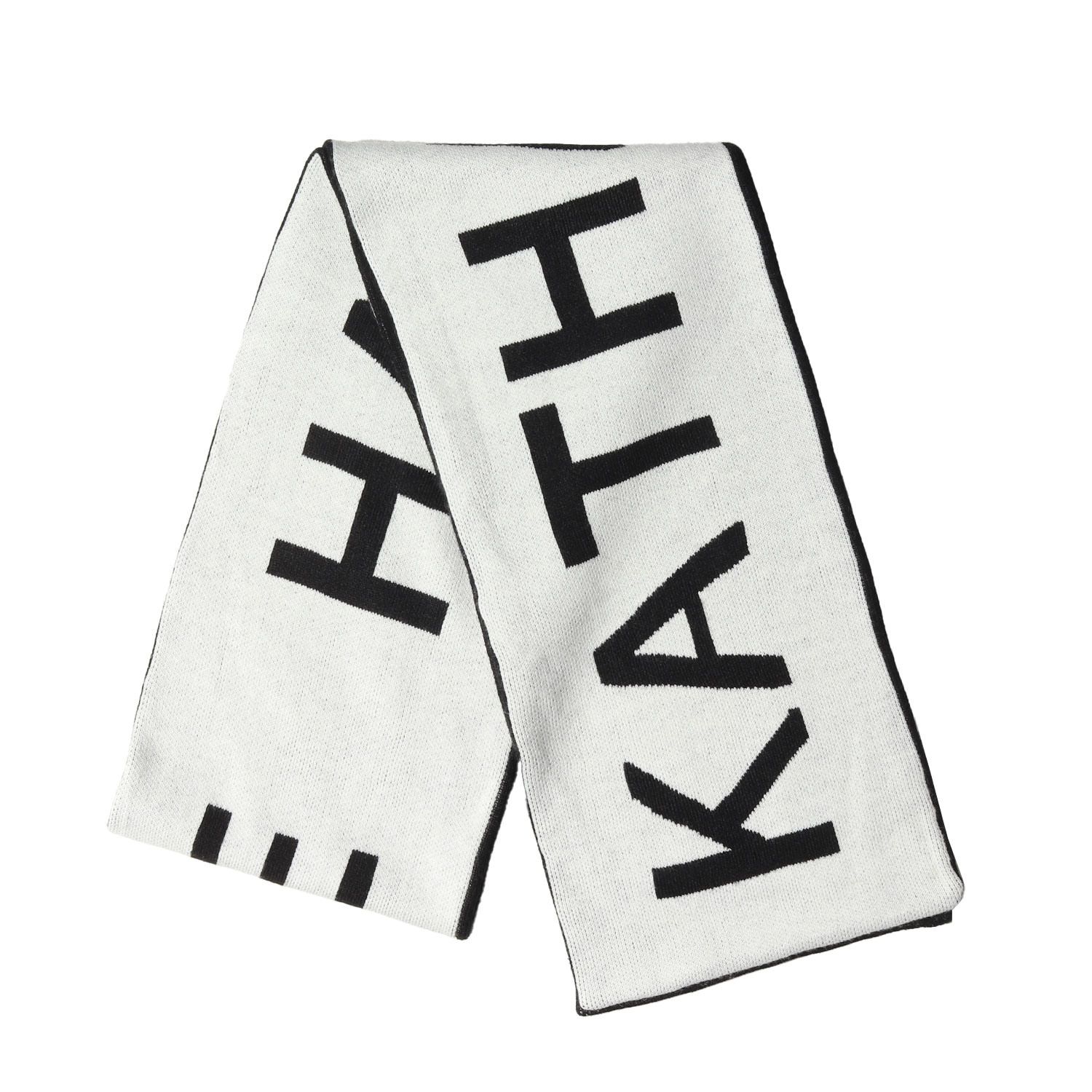NEIGHBORHOOD ネイバーフッド 22AW KATHARINE HAMNETT ブランドロゴ マフラー / ブラック ホワイト 黒白 / ブランド ファッション 小物 雑貨【メンズ】【中古】 NEIGHBORHOOD ネイバーフッド 22AW KATHARINE HAMNETT ブランドロゴ