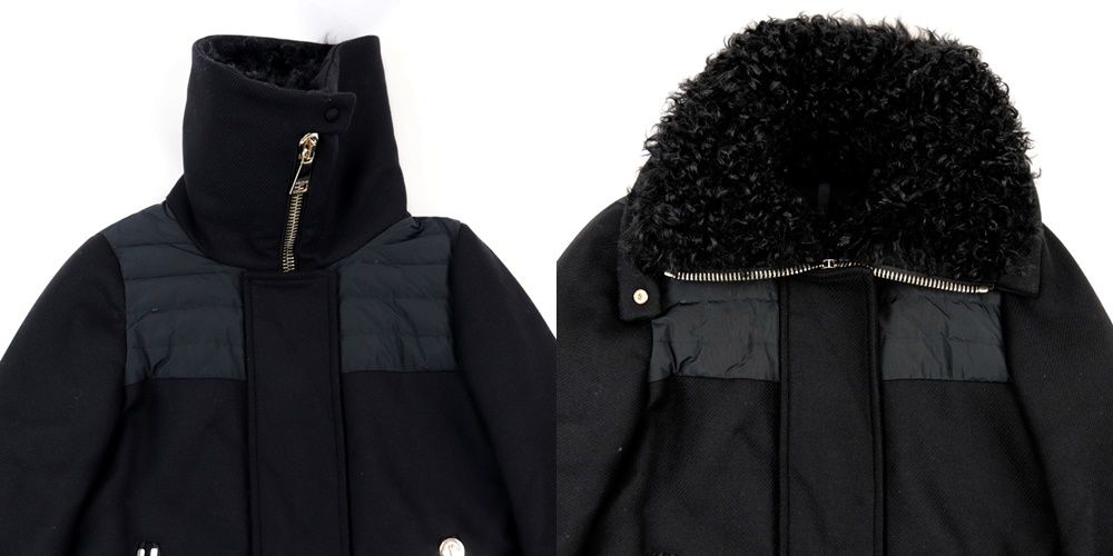 正規店購入】※美品※MONCLER カルガンラムファー ダウンコート ブラック