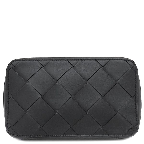 ボッテガヴェネタ BOTTEGA VENETA ポーチ マキシ イントレチャート レザー ブラック マットブラック金具 黒 セカンドバッグ トラベルポーチ 保存袋