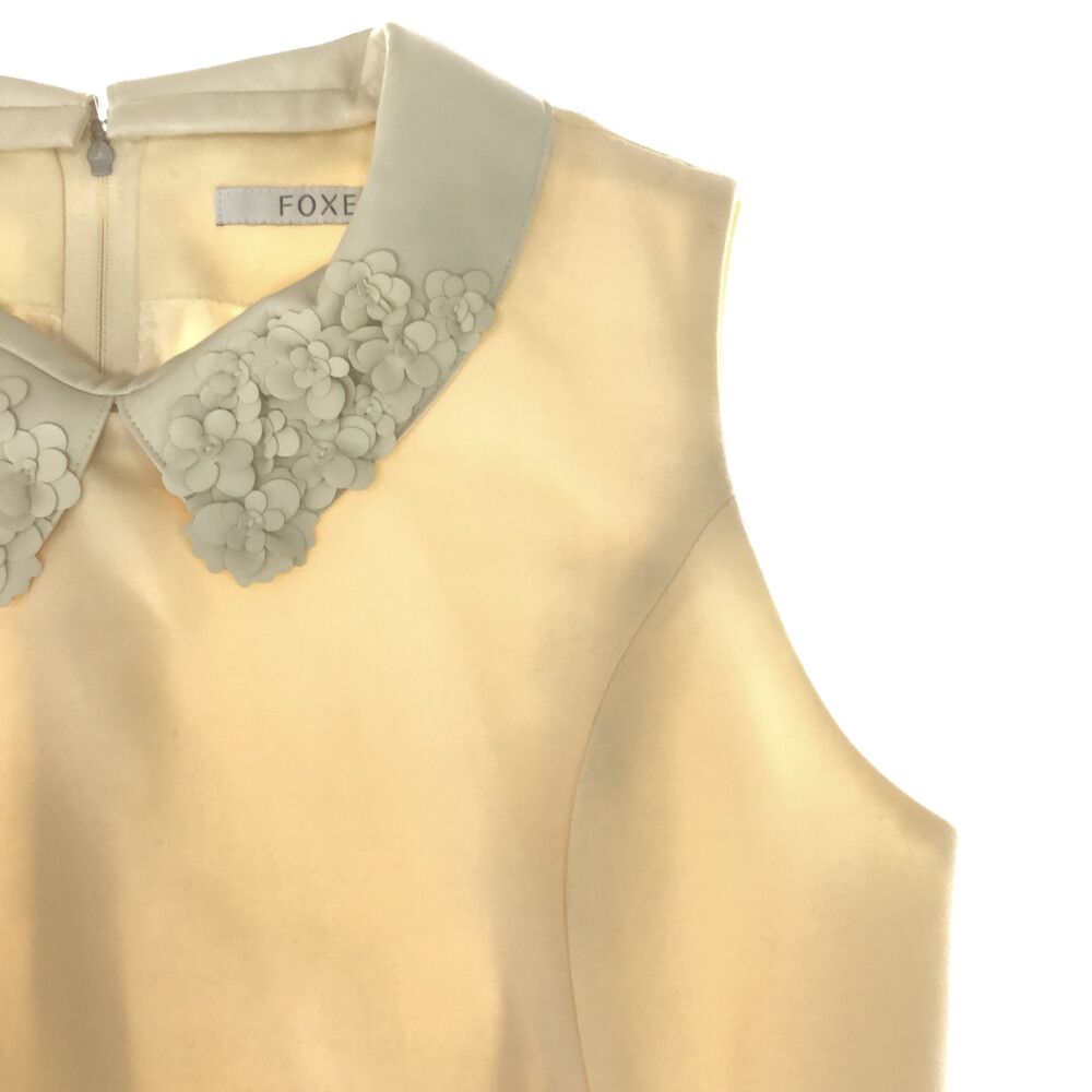 フォクシーノースリーブ ワンピース FOXEY フォクシー 襟付き ウール ノースリーブ ワンピース 日本