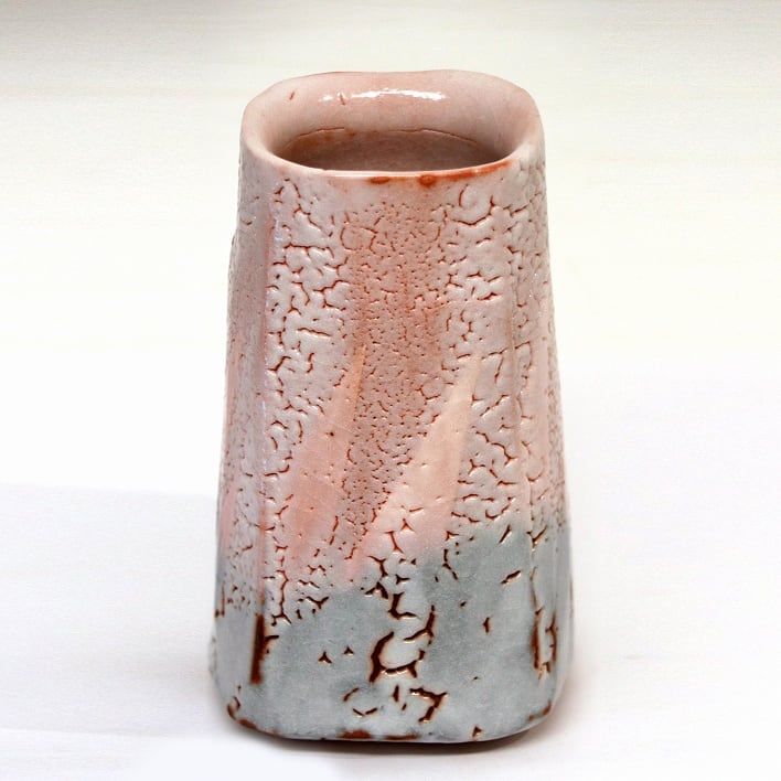 美濃焼・桃山陶・仙太郎窯・安藤工・志野花生・花瓶・No.190518-006