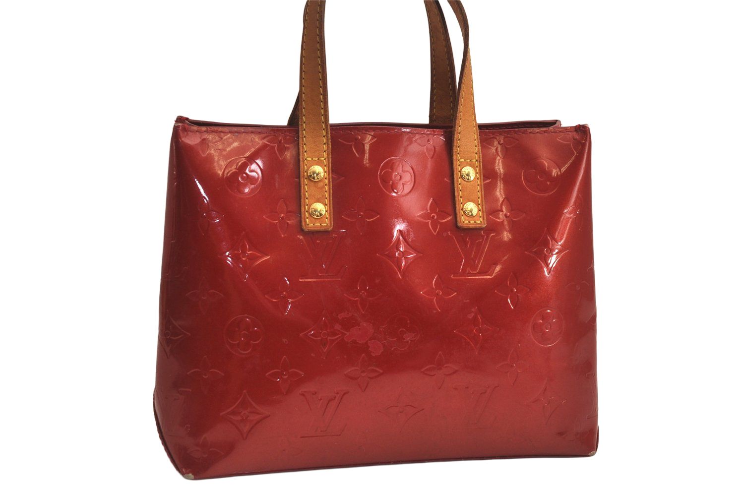 LOUIS VUITTON ルイヴィトン ヴェルニ リード PM ハンドバッグ レッド M91088 LV 6274M