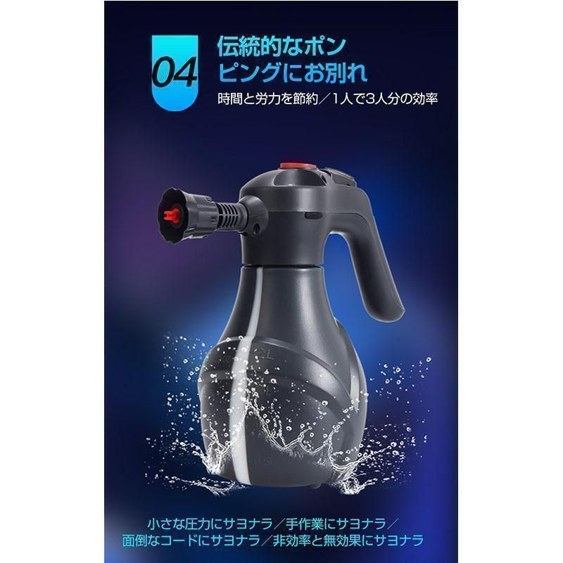 【新品未使用】ながら洗車 スノーメン フォームガン 電動 洗車 自動泡噴霧器 ながら洗車】SNOWMEN 1.8L『どこでも洗車を実現させる雪男が