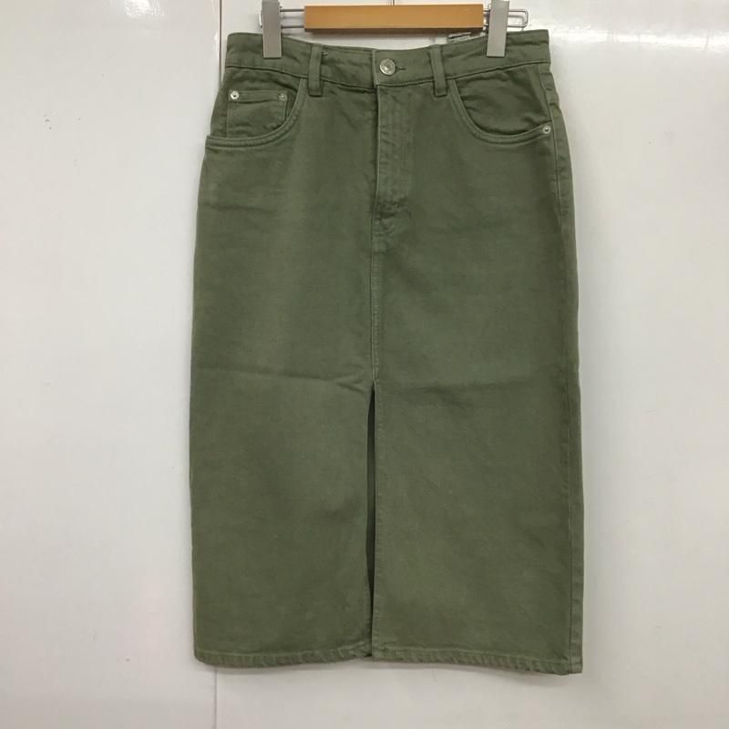 ZARA ザラ スカート ひざ丈スカート デニムスカート センタースリット 