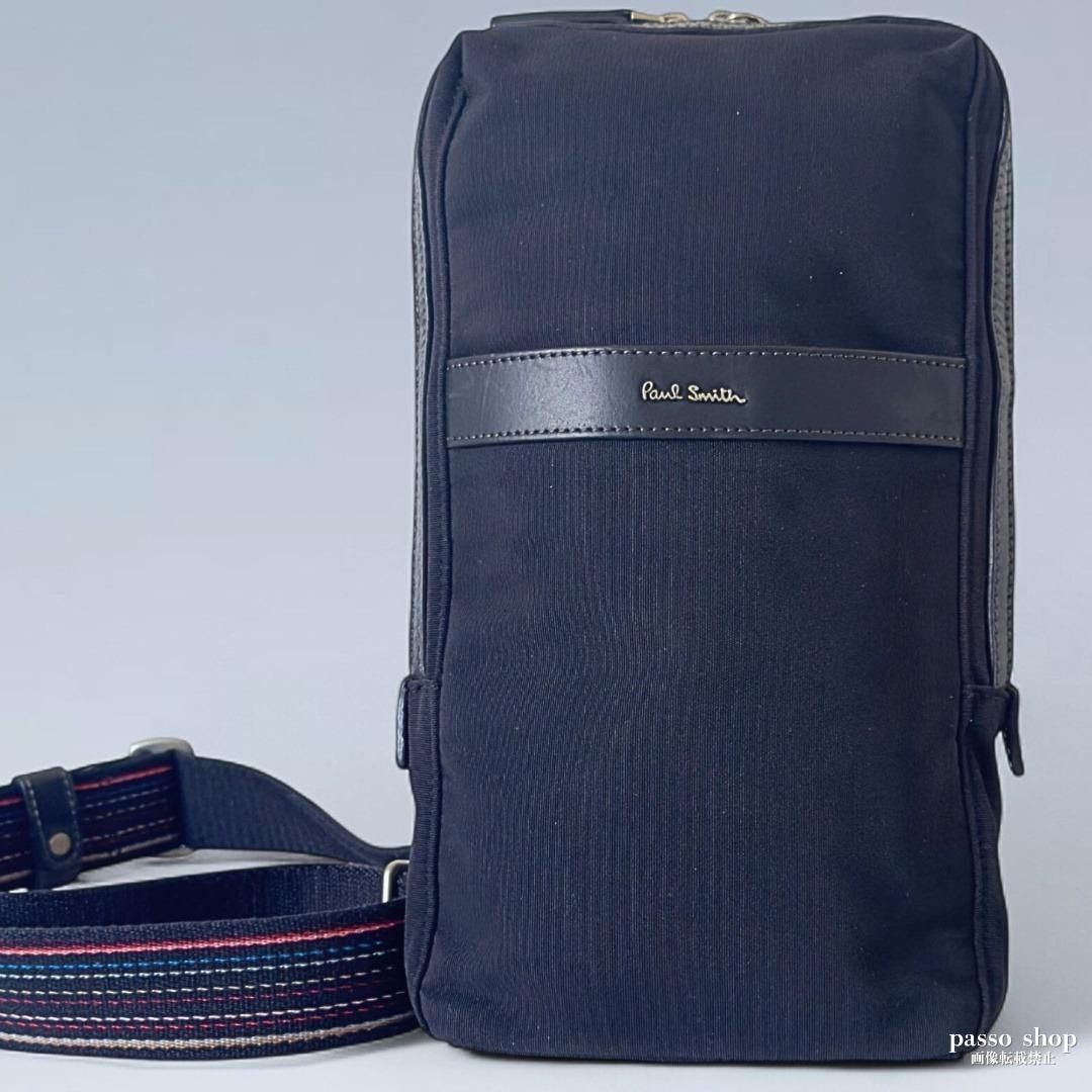 ポールスミス ボディバッグ ショルダーバッグ マルチストライプ ブラック