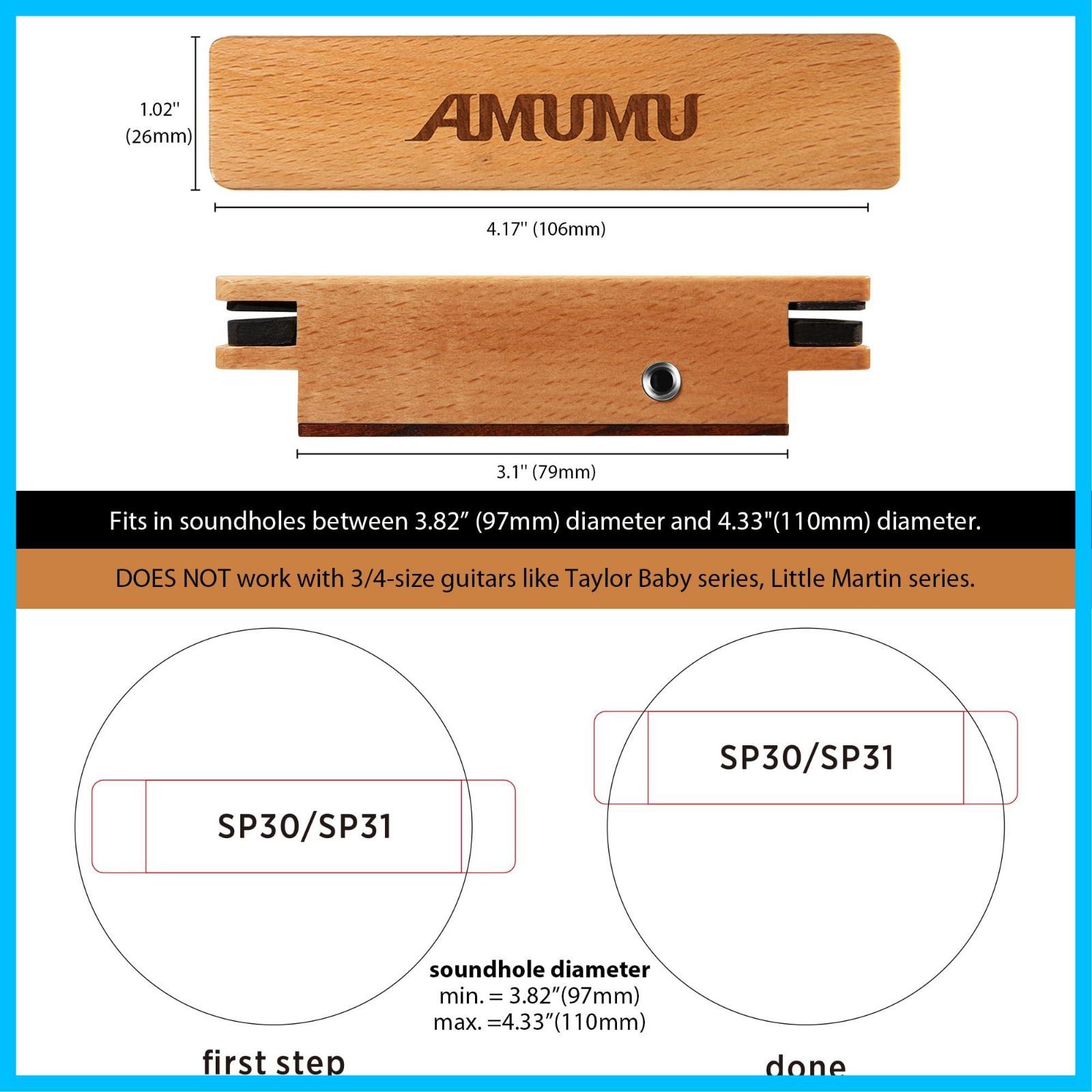 特価商品】Amumu SP30 アコスティックギター用サウンドホール