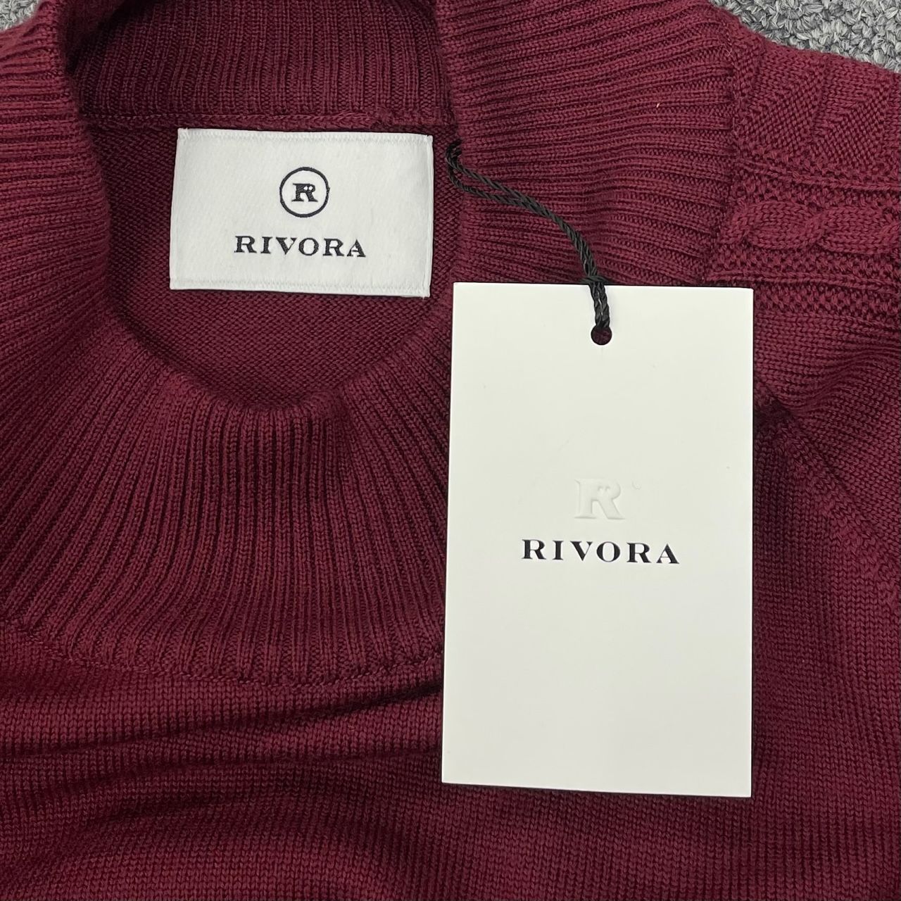 定価38500円 新品 RIVORA 22AW SIDE CABLE MOCK NECK KNIT サイド 