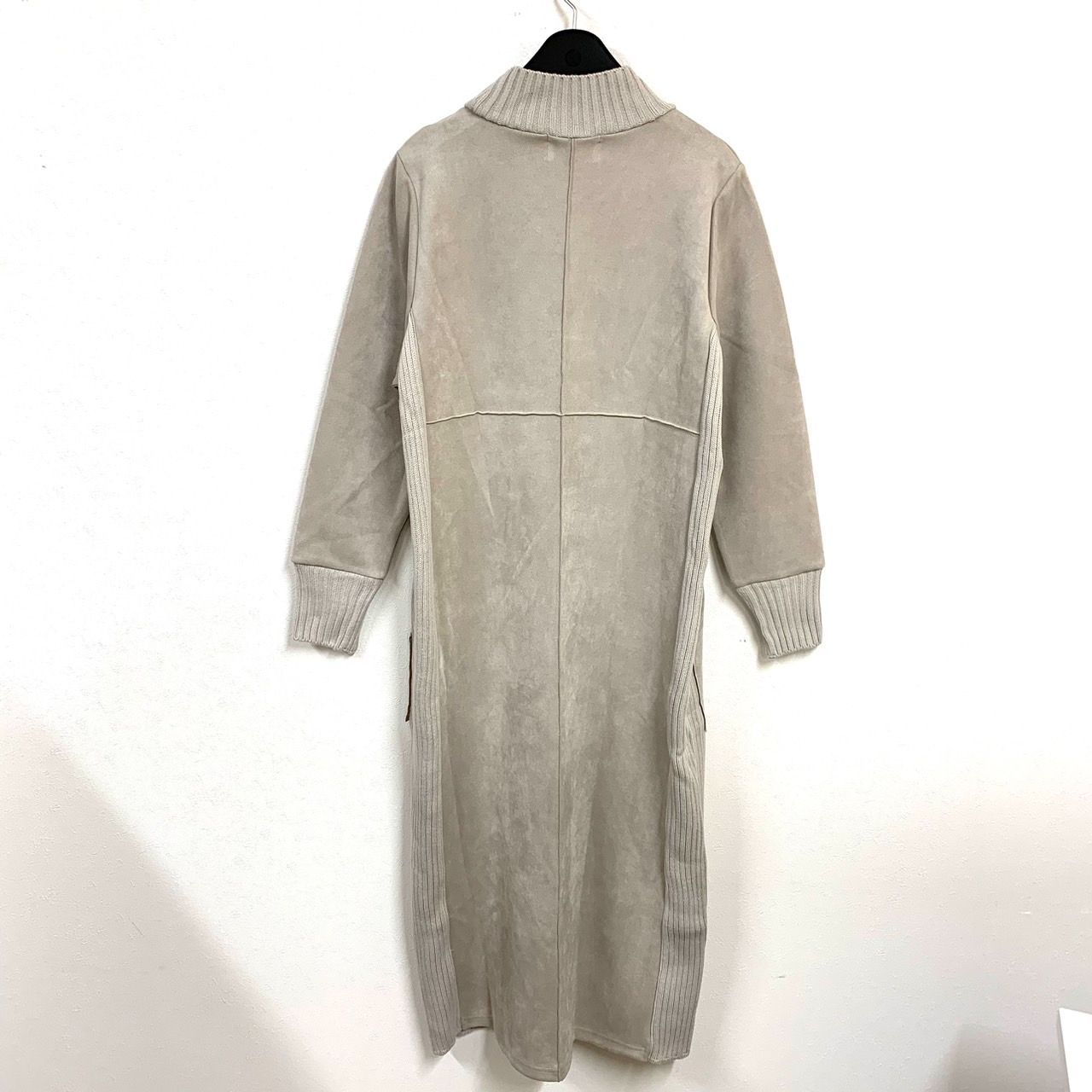 Vin】ヴァン/素材切替ハイネックロングワンピース/9号/未使用品 