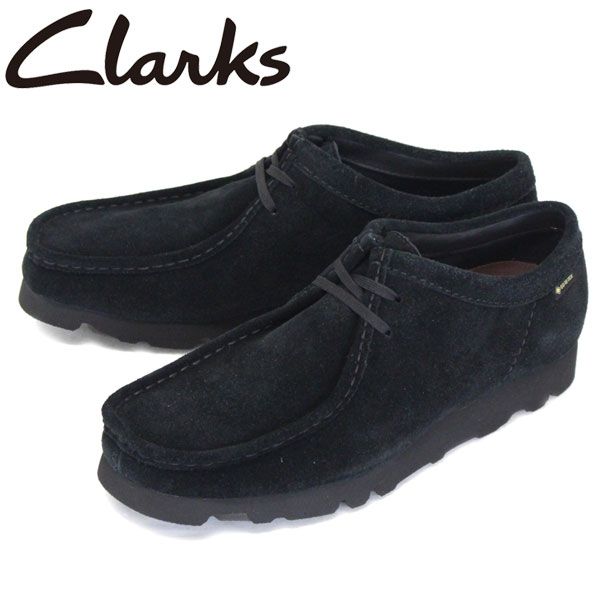 Clarks (クラークス) 26149449 Wallabee GTX ワラビー ゴアテックス メンズ シューズ Black Suede CL018 clarks UK7-約25.0cm