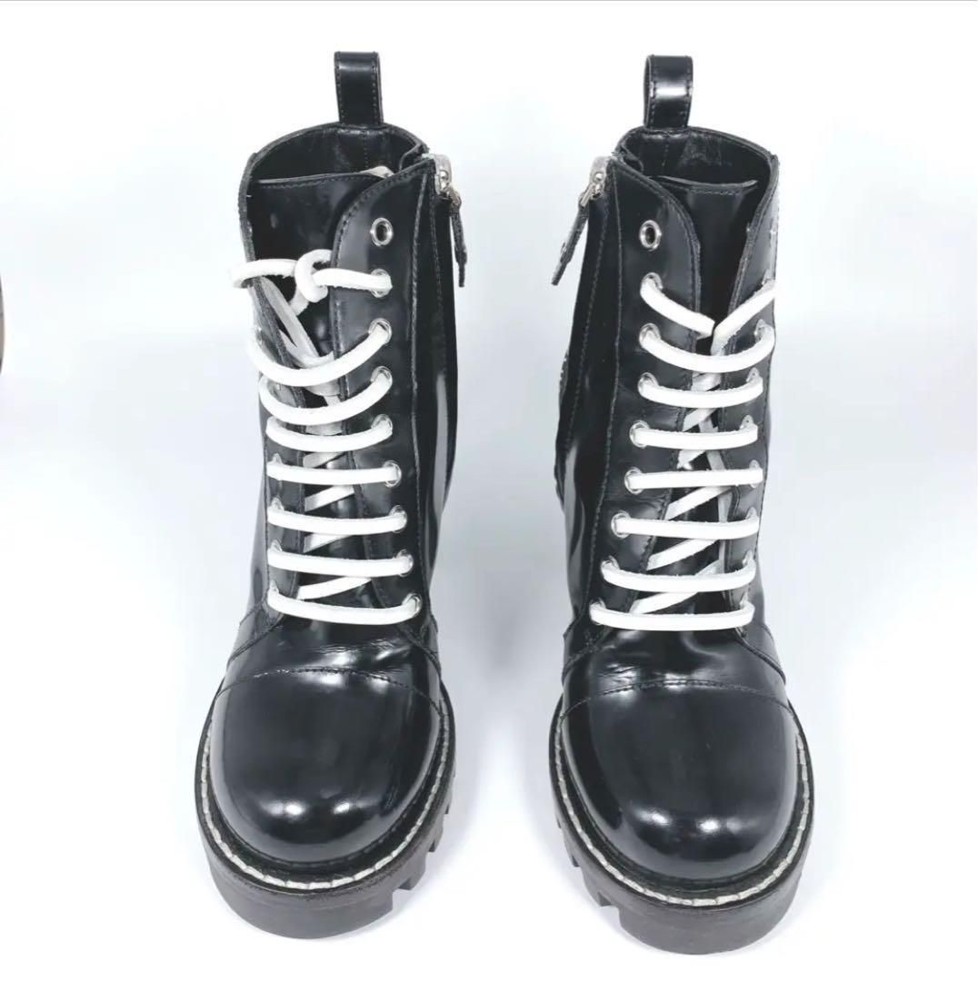 替え紐付き LOUIS VUITTON ルイヴィトン ブラック ブーツ ロゴ