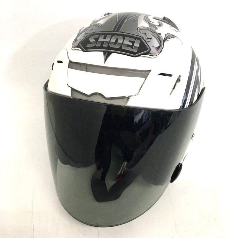SHOEI ショウエイ J-Fource3 BUTZER ジェットヘルメット 除菌消臭済 Lサイズ ホワイト グレー オートバイ ツーリング ライディング バイカー バイク用品 TA3357