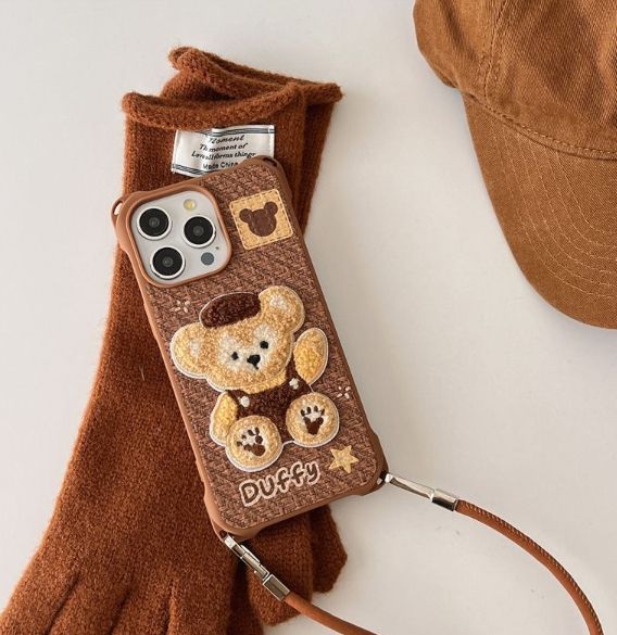 duffy ダッフィ-- iphoneケース スマホケース iPhone 16 Proケース ストラップ付き ハードケース 可愛い iphone15proケース iphone14ケース iPhone13proケース iphone16-11