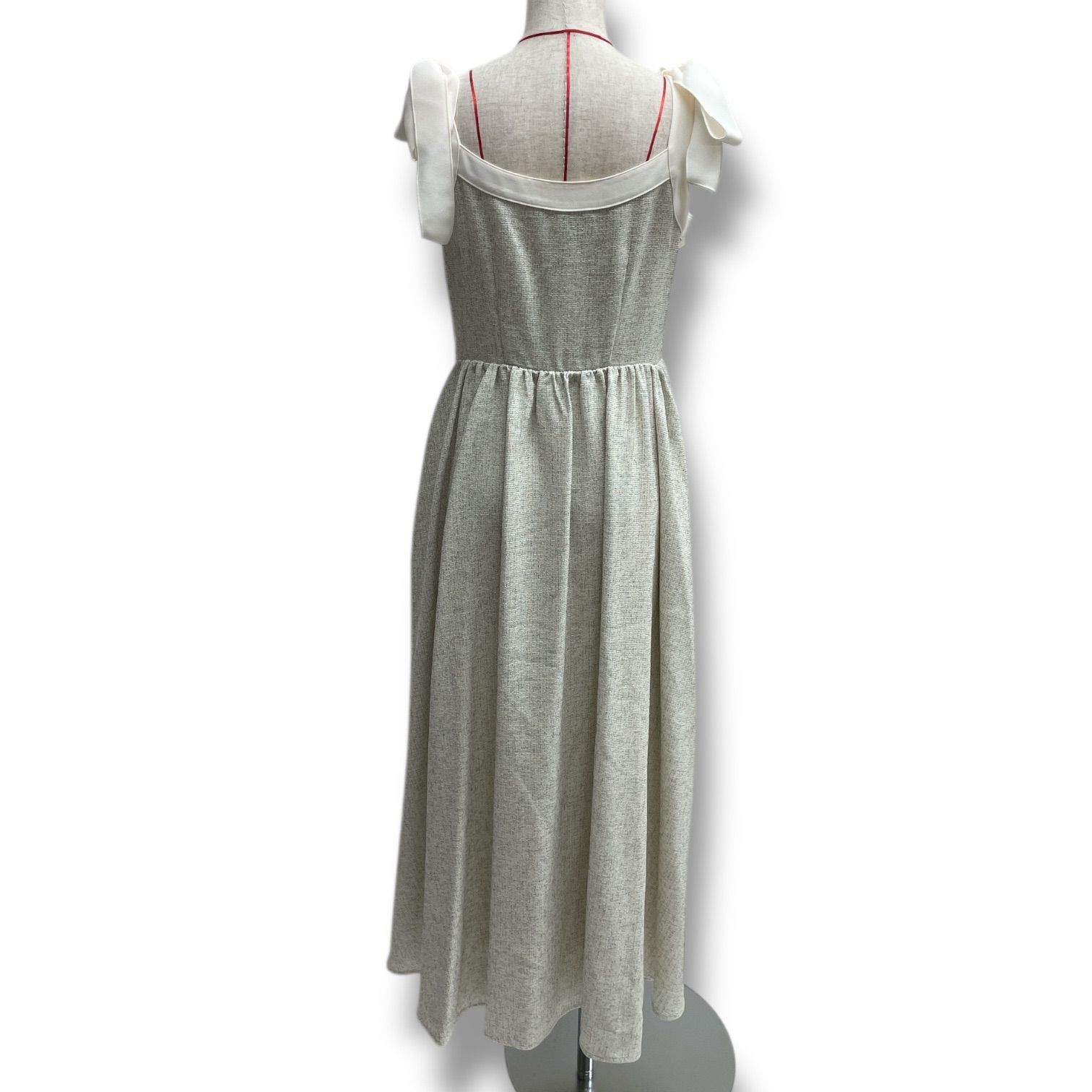 新品 Verona Tweed Long Dress vanilla Shipping in mid-August] Verona Tweed Long Dress