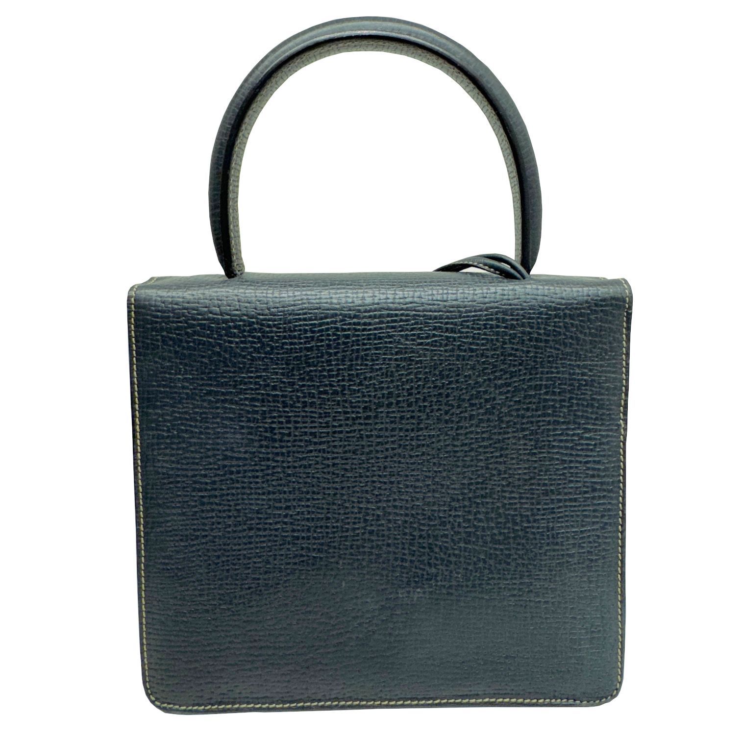LOEWE ロエベ バルセロナ ハンドバッグ レザー ネイビー ヴィンテージ 