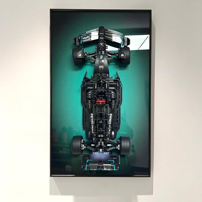 Sungvool レゴテクニック メルセデスAMG F1 W14 Eパフォーマンス 42171 用ディスプレイウォールボード 壁掛け式 - 空間を最大限活用 アルミニウム合金フレーム耐荷重設計 大人向け装飾アート レゴテクニック愛好家へのギフト 1