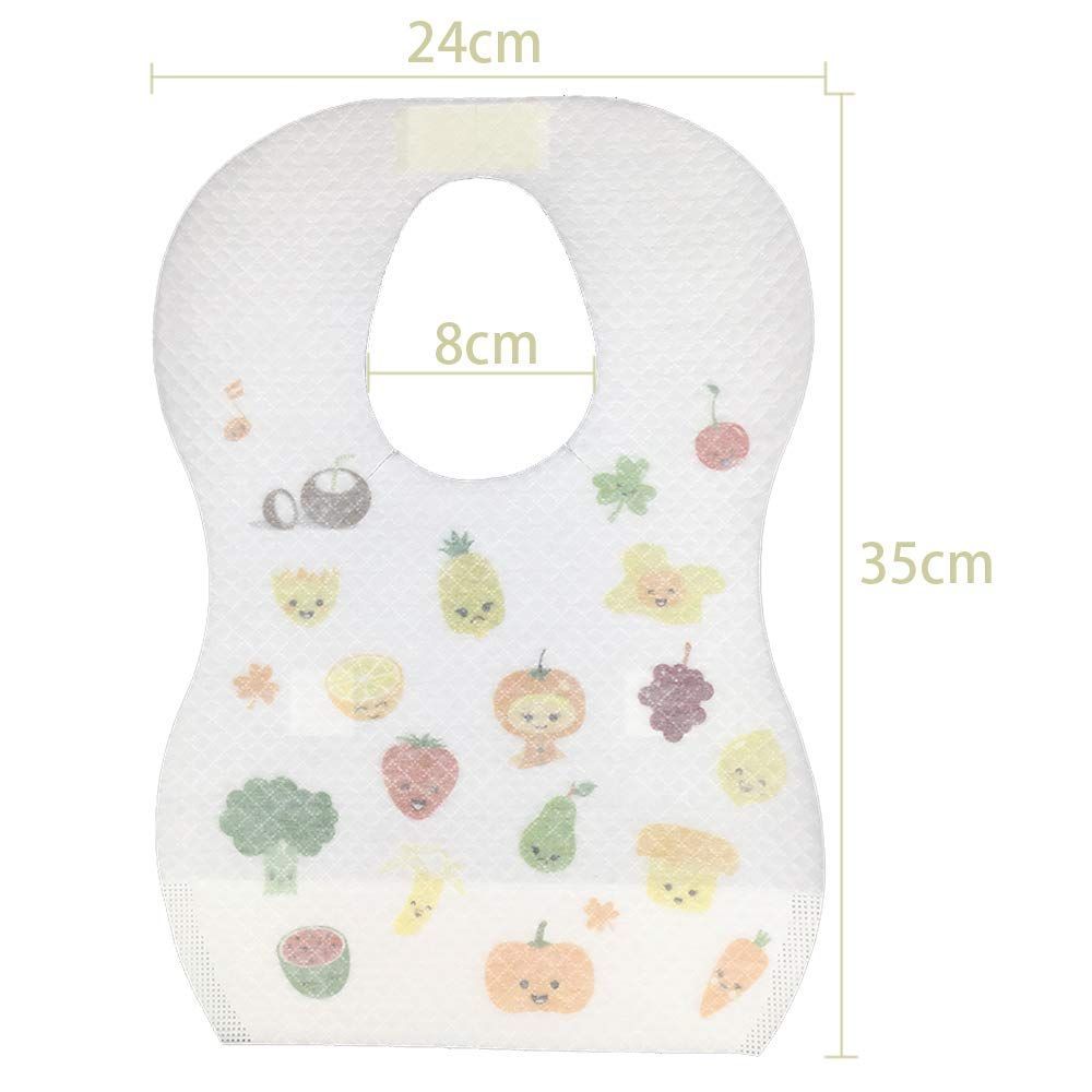 赤ちゃん 子供用 お食事スタイ 洗濯不要 前掛け 携帯便利 防水加工よだれかけ 使い捨てベビー食事用エプロン お出かけ用 iWheat