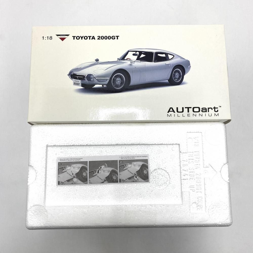 【中古】【開封】【箱傷み】1/18 MILLENNIUM トヨタ 2000GT Coupe UPGRADED/Silver [95]