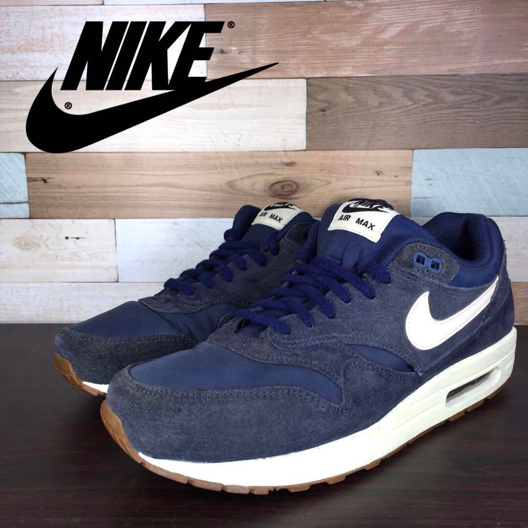 極美品★NIKE airmax1 エアマックス1 28.5 28.0 ネイビー NIKE AIR MAX 1 ESSENTIAL ナイキ エアマックス 1