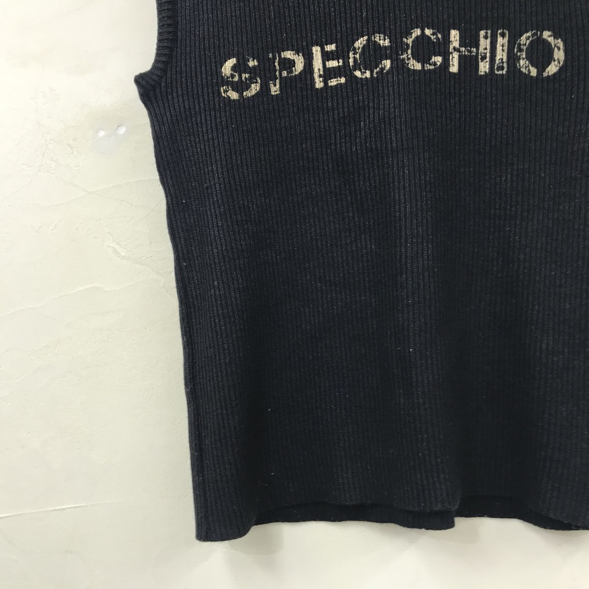 #snc スペッチオ SPECCHIO カットソー 40 黒 ハイネック スパンコール ノースリーブ レディース [795339] 新品 スペッチオ スパンコール黒タートルネックノースリーブ40
