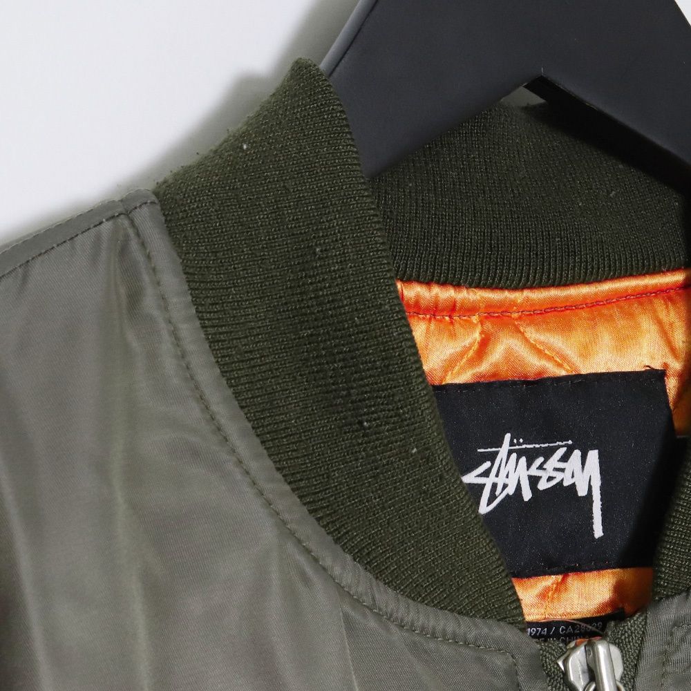 Stussy MA-1ジャケット オレンジカーキ　リバーシブル Stussy MA-1ジャケット オレンジカーキ リバーシブル Stussy MA