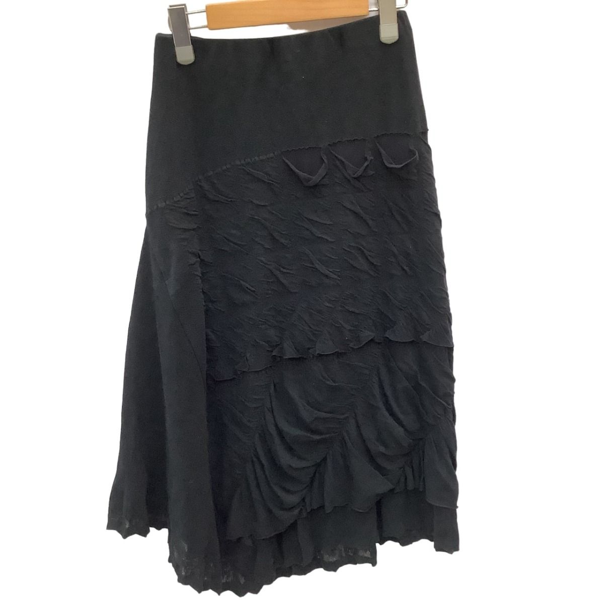 ♪♪ISSEY MIYAKE HeaRT HaaT イッセイミヤケ スカート SIZE 2 HA51JG215 ブラック