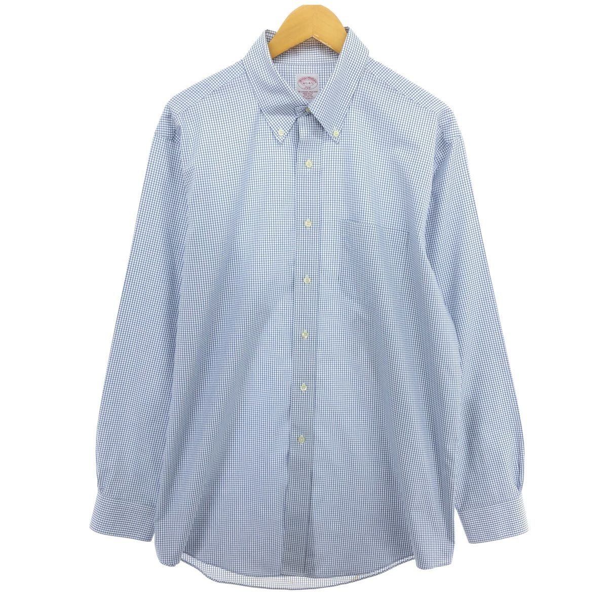 古着 ブルックスブラザーズ Brooks Brothers 346 長袖 ボタンダウンチェックシャツ メンズL相当/eaa427672