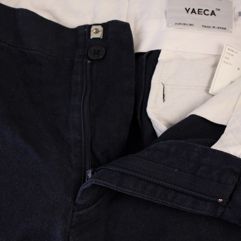 よぴページ YAECA チノパン パイプドステム BLACK 〔レディース〕 【166202