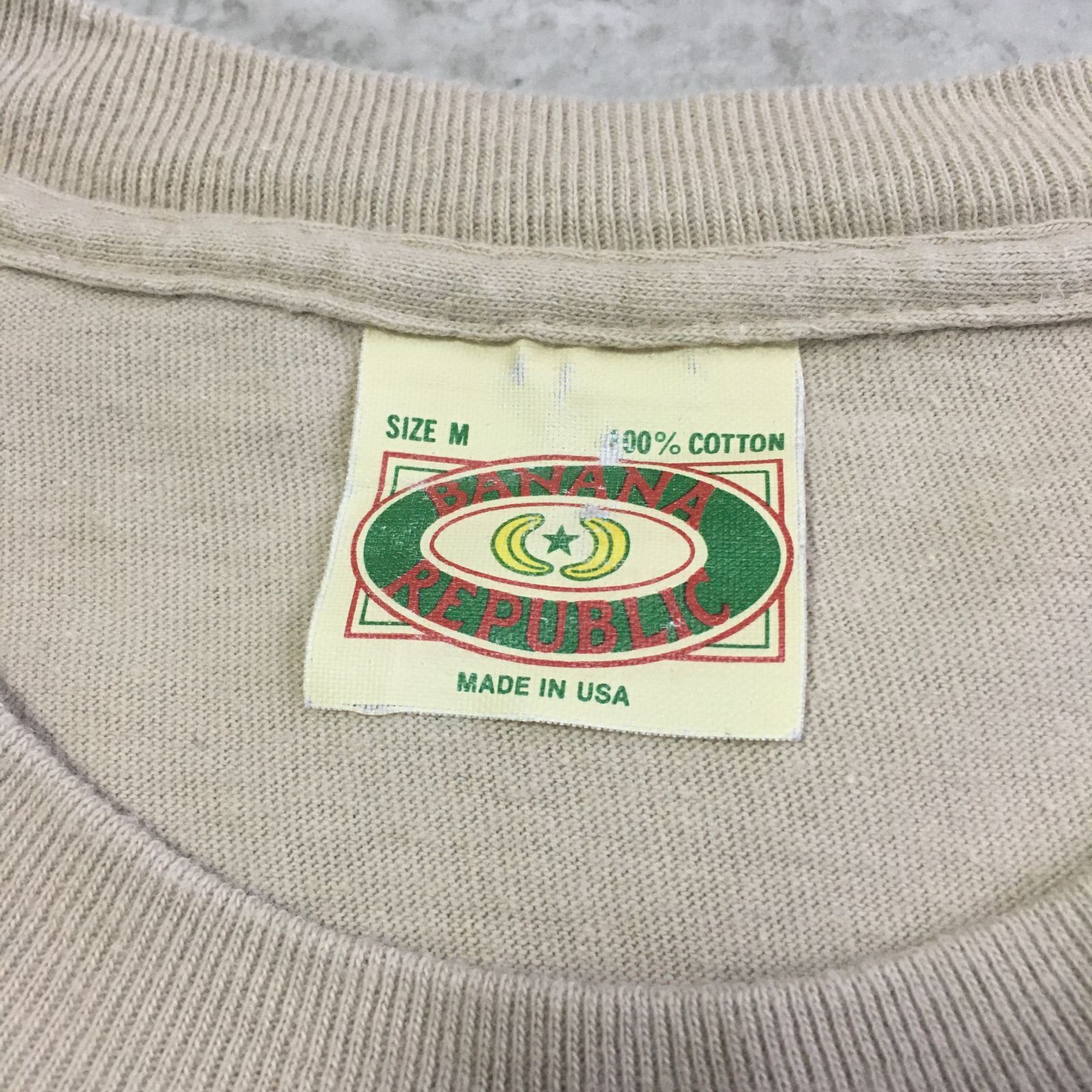 80s USA製 BANANA REPUBLIC Earth Printed T-shirt バナナリ