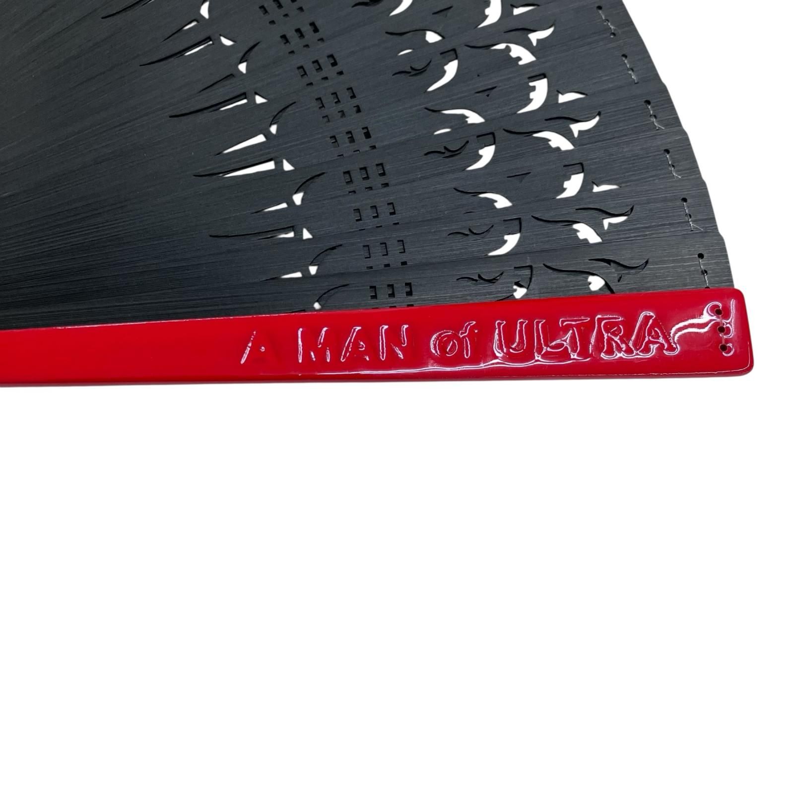  186000 紳士用 扇子 A MAN of ULTRA × 白竹堂 ウルトラレリーフファン ウルトラセブン ブラック レッド 扇子 うちわ 和装小物