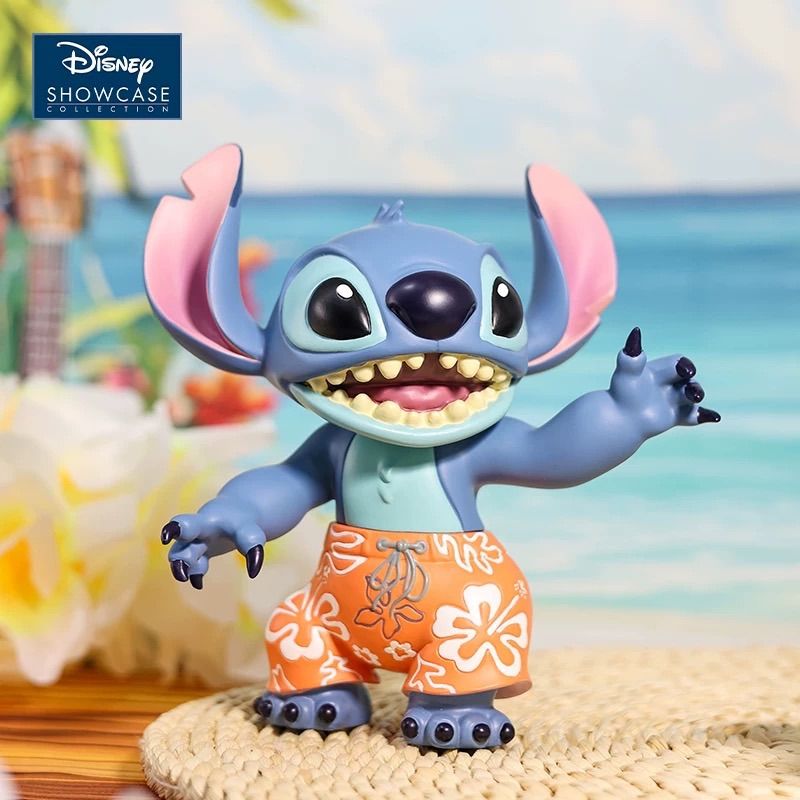 Disney x enesco ディズニー スティッチ Stitch アーティストJim Shoreコラボレーション レトロシリーズ ガレージキット モデル ハワイ旅行 スティッチ 夏威夷旅行史迪奇｜Size 15x15x15cm 1点