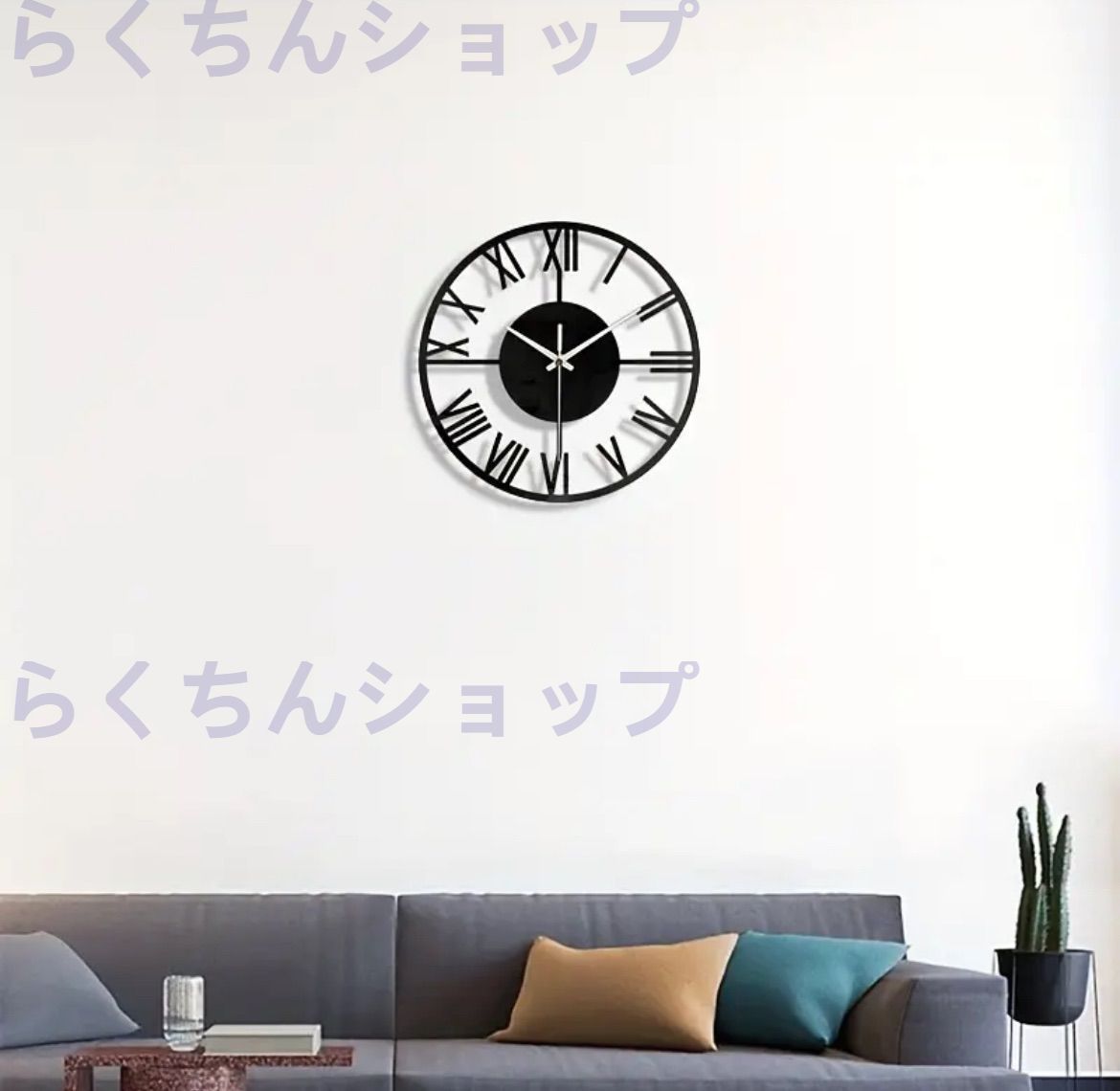 新品未使用掛け時計壁掛け時計 時計 耐候性 屋外 レトロ ラウンドシェイプ 屋外用時計 おしゃれ シンプル かわいい リビング ガーデン 錬鉄フェイス