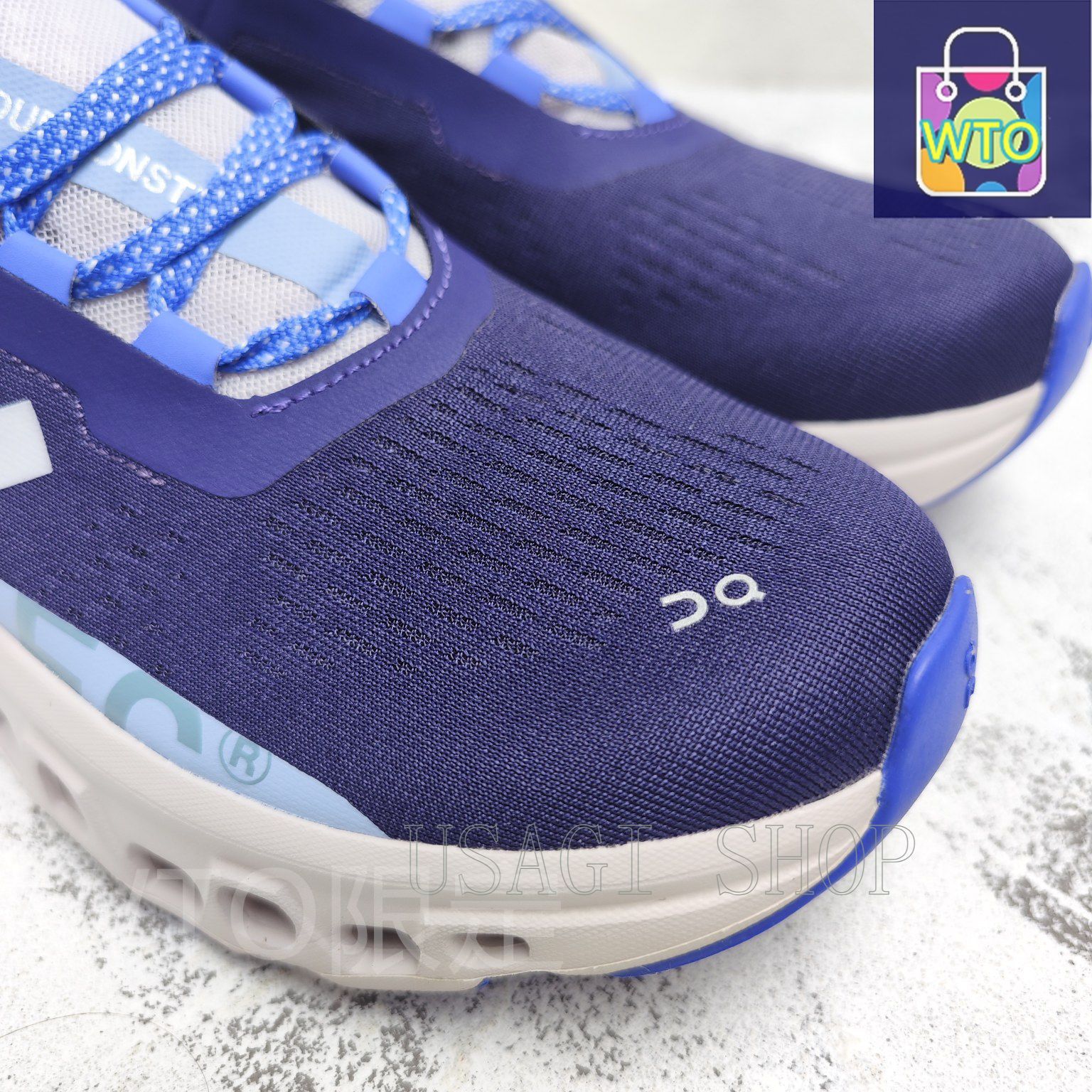 On Cloudmonster ランニングシューズ メンズ レディー オールシーズン スニーカー タウンユース ジョギング スポーツ トレーニング 軽量 靴 ブルー-WTO輸入1