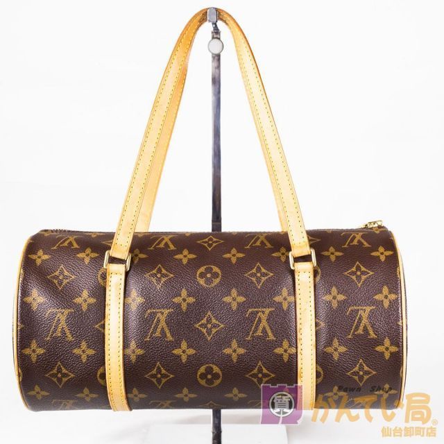 【Louis Vuitton】ルイ・ヴィトン パピヨン30 M51385 ポーチ付 モノグラム キャンバス ブラウン系 レディース ハンドバッグ ミニボストン 【中古品】 USED-AB 【9356】