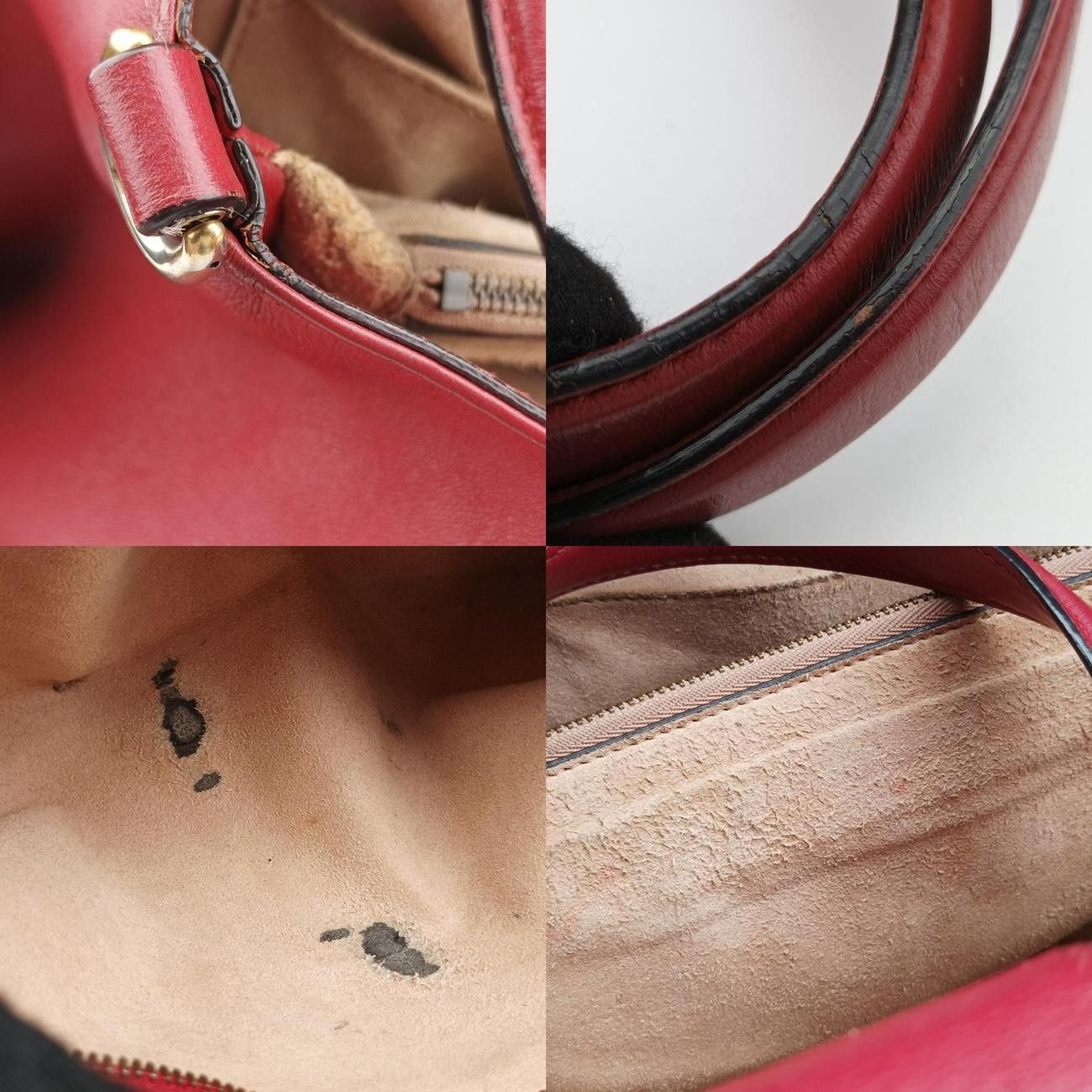 グッチGucciGGマーモントレッドレザー443505H020775616