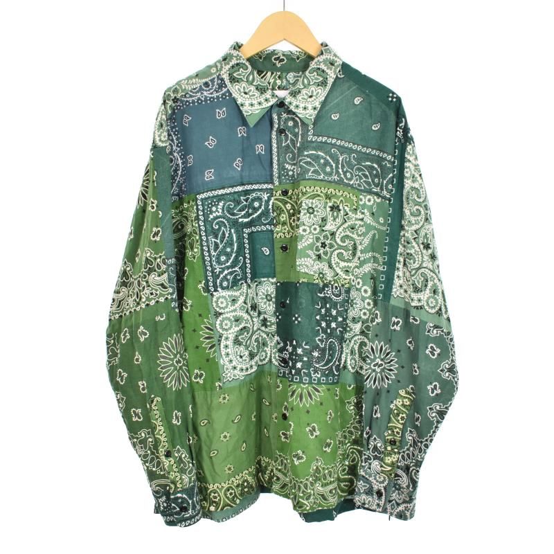 Miyagi hidetaka バンダナシャツ グリーン MIYAGIHIDETAKA(ミヤギ