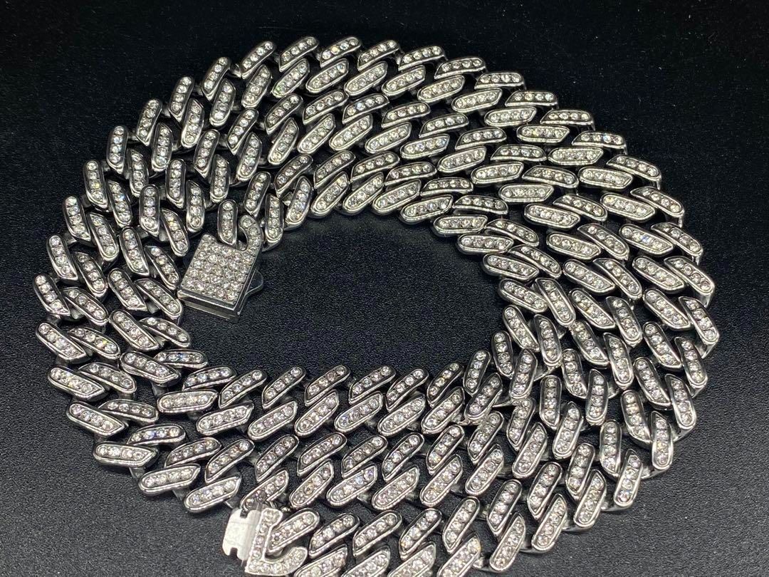 ステンレス 喜平ネックレス マイアミ キューバン 幅12ミリ24インチ LEX