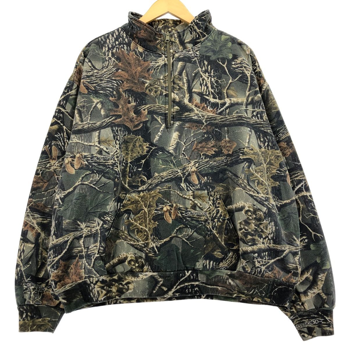 Cabela‘s カベラス　90s ハーフジップスウェット　リアルツリー　迷彩 古着 カベラス Cabelas 迷彩柄 リアルツリーカモ ハーフジップ