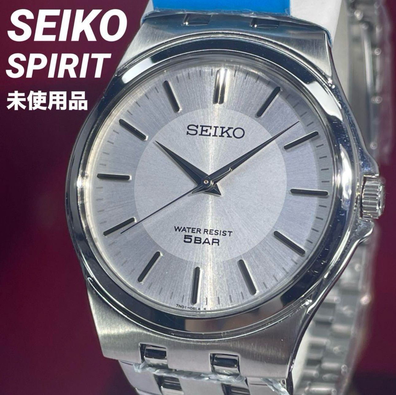 ☆未使用 SEIKO SPIRIT クォーツ 電池交換済 純正SSベルト
