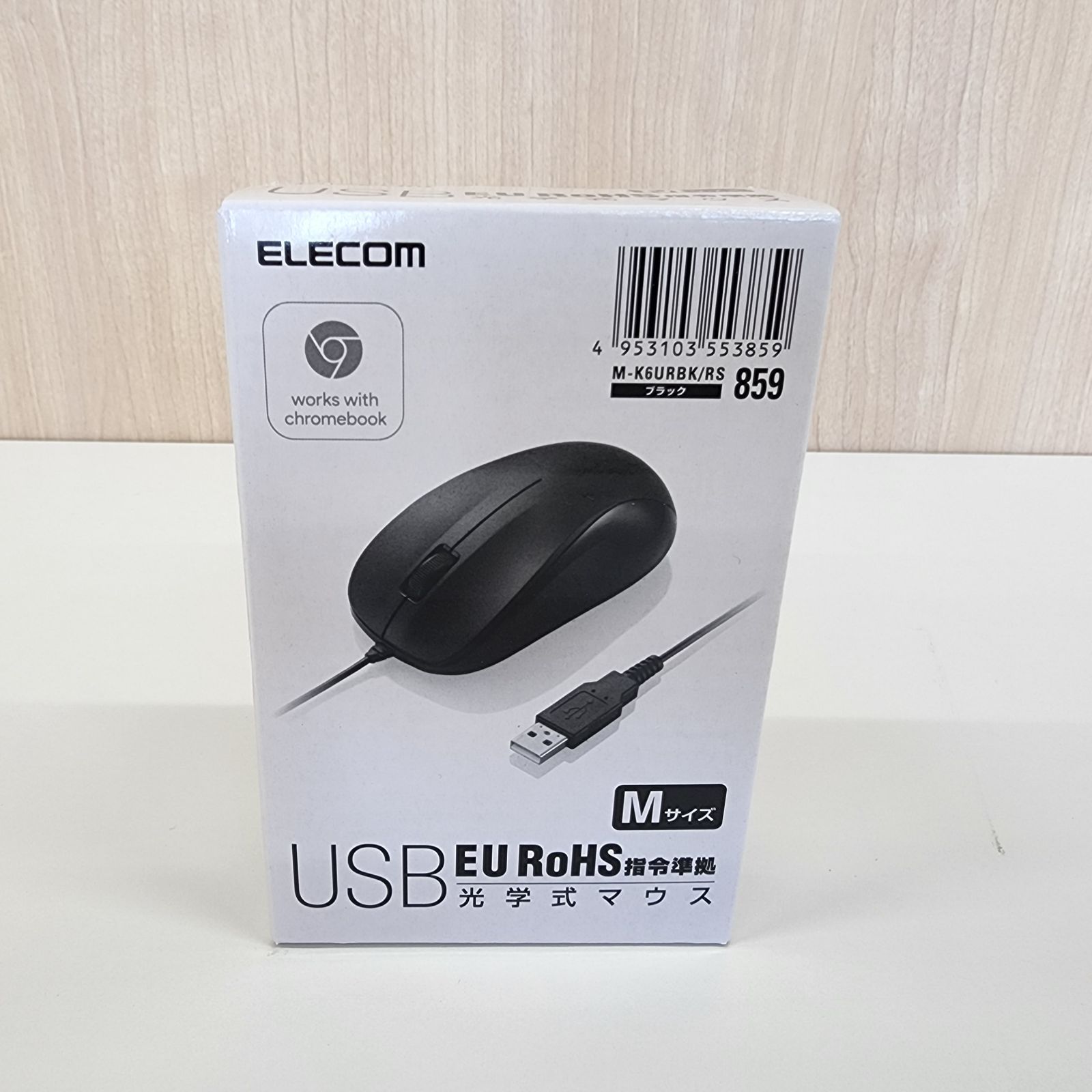 レーザーマウス／USB／3ボタン／ブラック／RoHS指令準拠 【×10セット】-