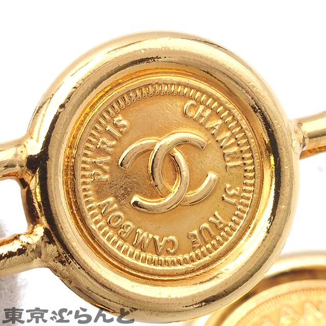CHANEL シャネル ベルト ココマーク ロゴ ゴールド レザー 茶色 シャネル CHANEL ココマーク チェーンベルト 95A ヴィンテージ