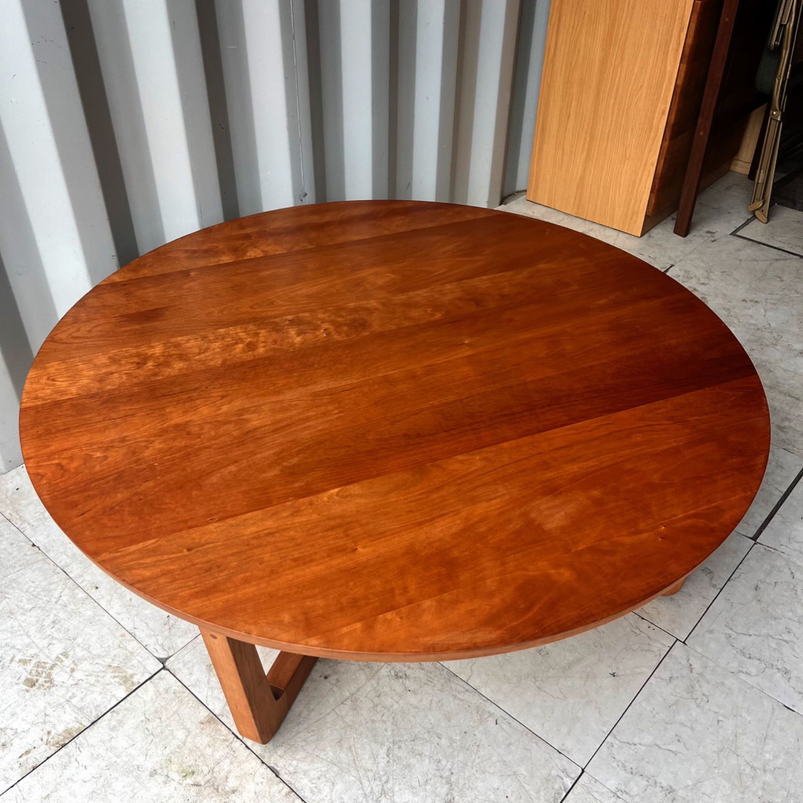 取付無料！マスターウォール ヘヴン 天然無垢材北欧風ラウンドリビングテーブル✨ HEAVEN LIVING TABLE(直径60cm x 高さ30cm)の通販 / マスター