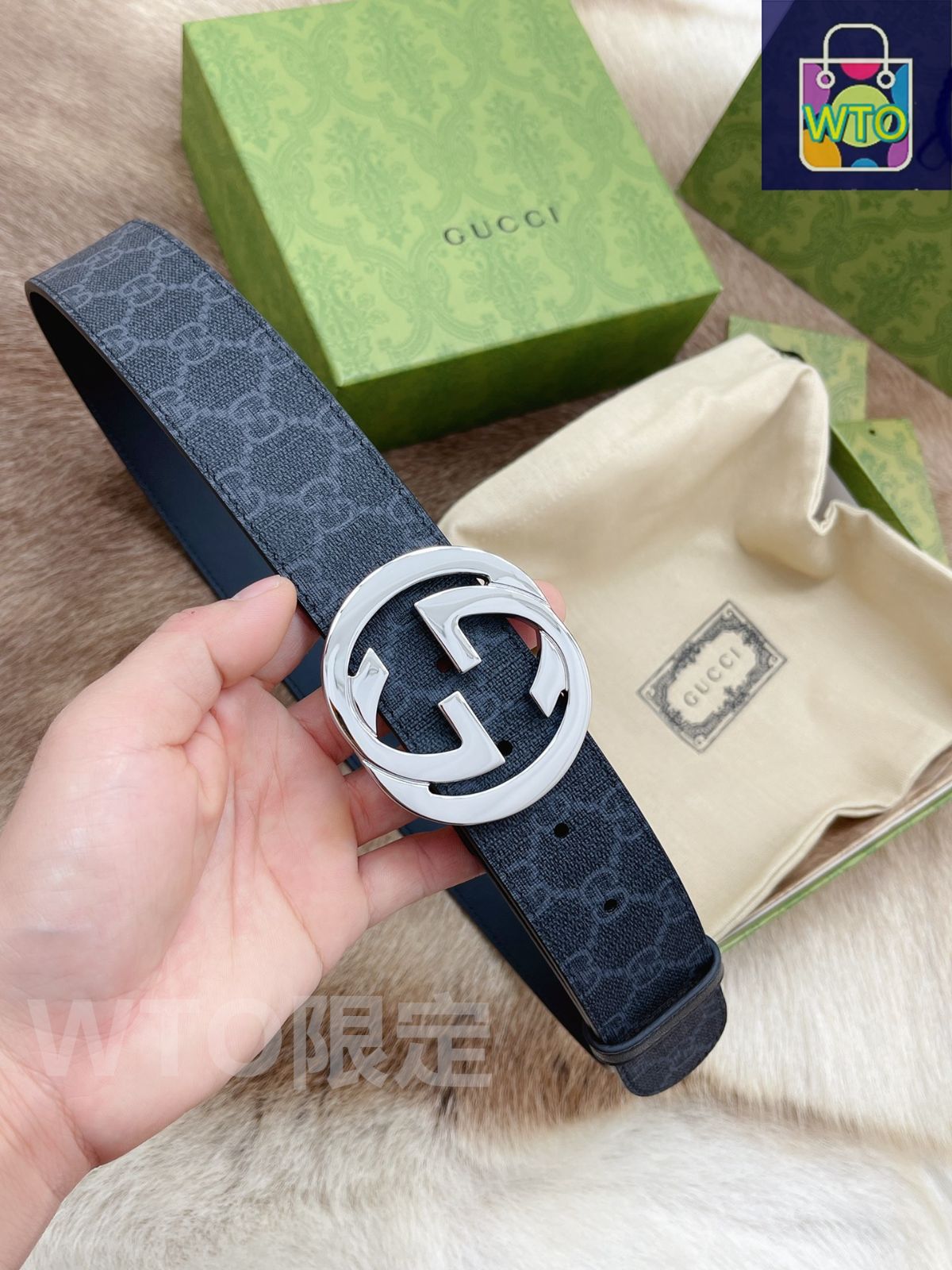 即購入値下げコメントお願いします❁ GUCCI グッチ ベルト 未使用品】最終値下げ GUCCI グッチ GG ベルト メンズ 本革