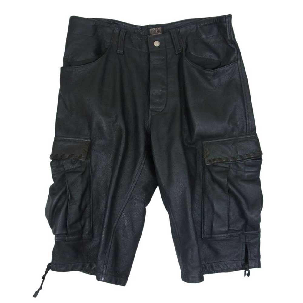 マイノリティ Minority 90s レザー ハーフ パンツ カーゴショーツ 