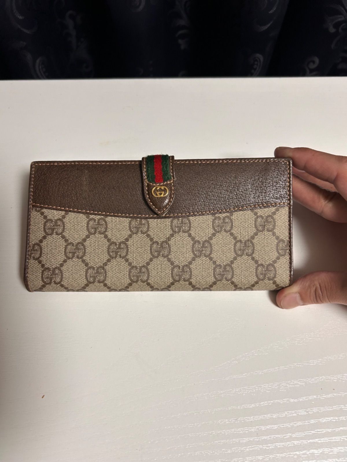 【美品】GUCCI オールドグッチ GGスプリーム 長財布 シェリー